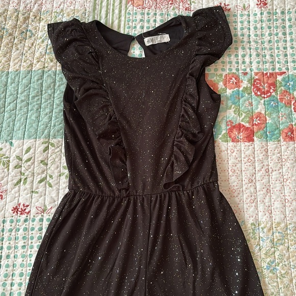 H&M Kid’s black sparkly wide leg jumpsuit - Picture 2 of 6